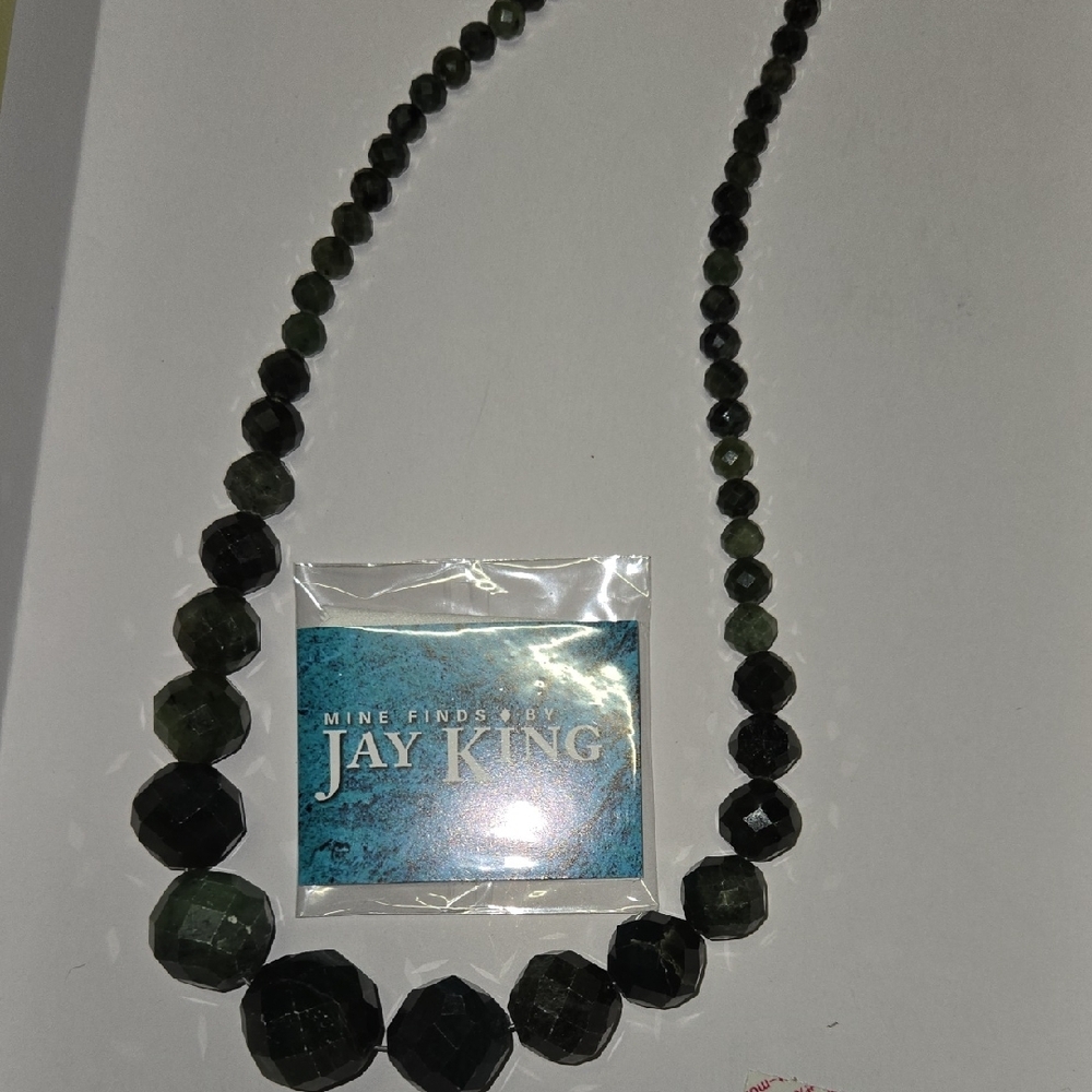 Jay King Green Graduated Bead Necklace - Picture 2 of 3